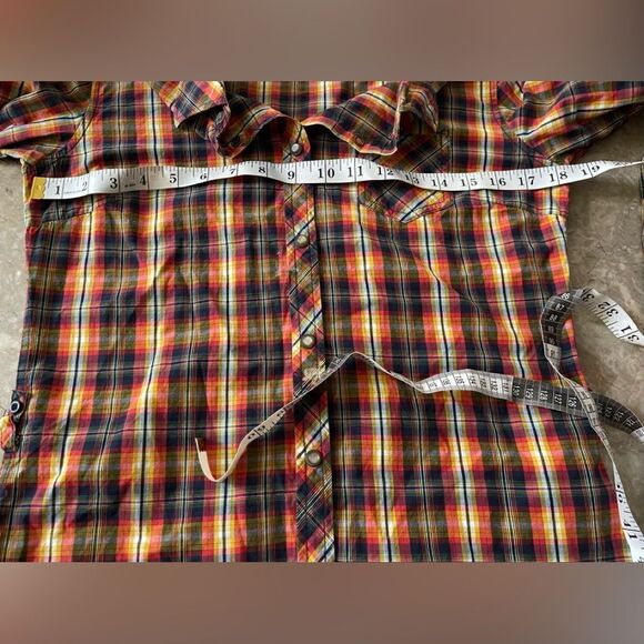 MAISON Scotch & Soda plaid Western Shirt pearl snap size 2 - Picture 10 of 10